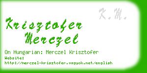 krisztofer merczel business card